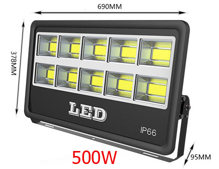 โคมไฟสนาม แรงสูง รุ่นใหม่ แสงสีขาว หลอด COB ขนาด 500 Watt 220 Volt AC