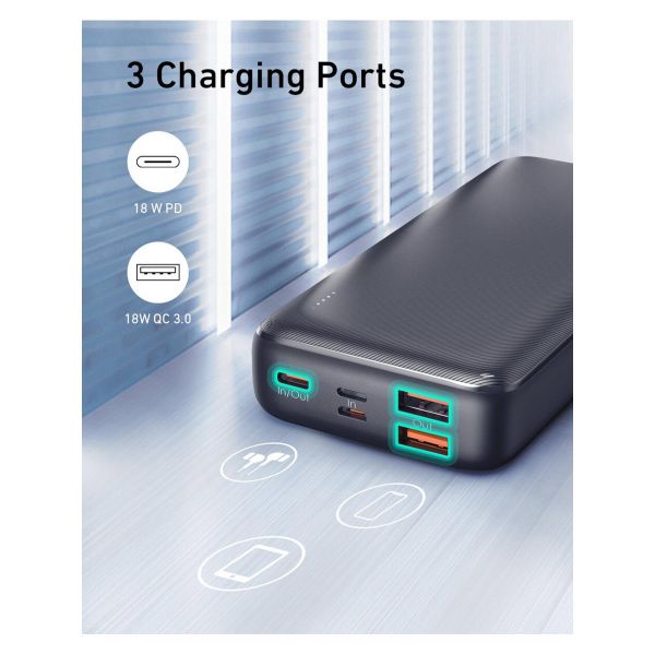 AUKEY PB-N74S พาวเวอร์แบงค์ชาร์จเร็ว ความจุ 20000mAh Basix Plus 22.5W PD QC 3.0