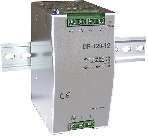 DR-120-24 / DR-120-12 DIN Rail Switching Power Supply 120W สวิตชิ่งเพาเวอร์ซัพพลาย แบบติดตั้งบนรางปีกนก