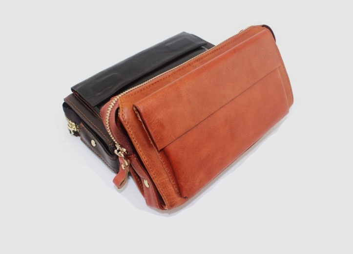 กระเป๋าสตางค์ Wallet รุ่น Marbel มีซิบ และหูหิ้วถือ