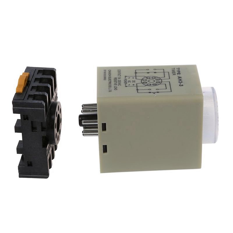 AH3-3 Relay Timer รีเลย์ ไทม์เมอร์ หน่วงเวลา พร้อมฐาน