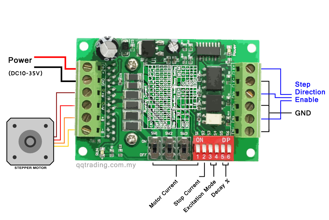 TB6560 3A Stepper Motor Driver Board บอร์ดขับสเต็ปมอเตอร์