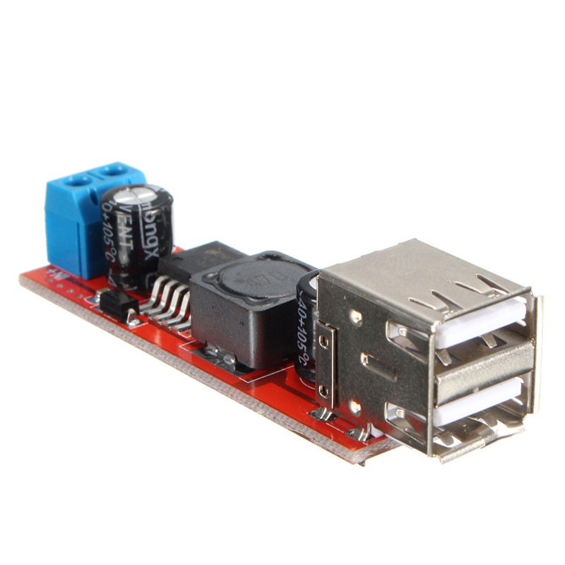 Dual USB 9V/12V/24V/36V to 5V Converter DC-DC 3A Step Down Power Module