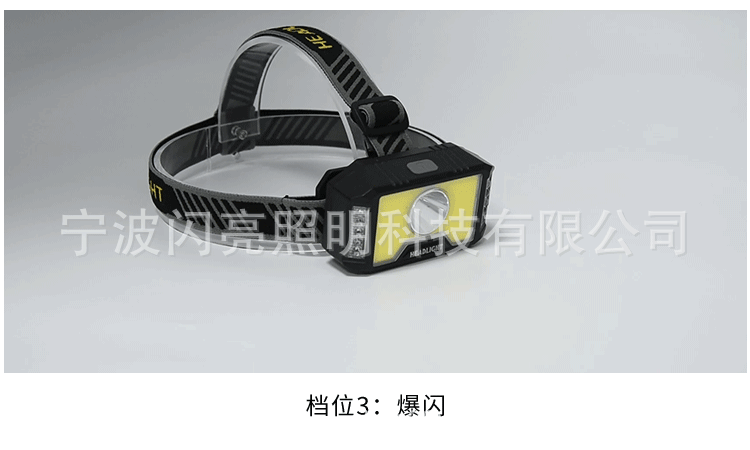 ไฟฉายคาดศีรษะแบบมีหลอด 2 แบบ LED และ COB Strong Wolf TG-TD156T ตัวไฟฉายสีดำ