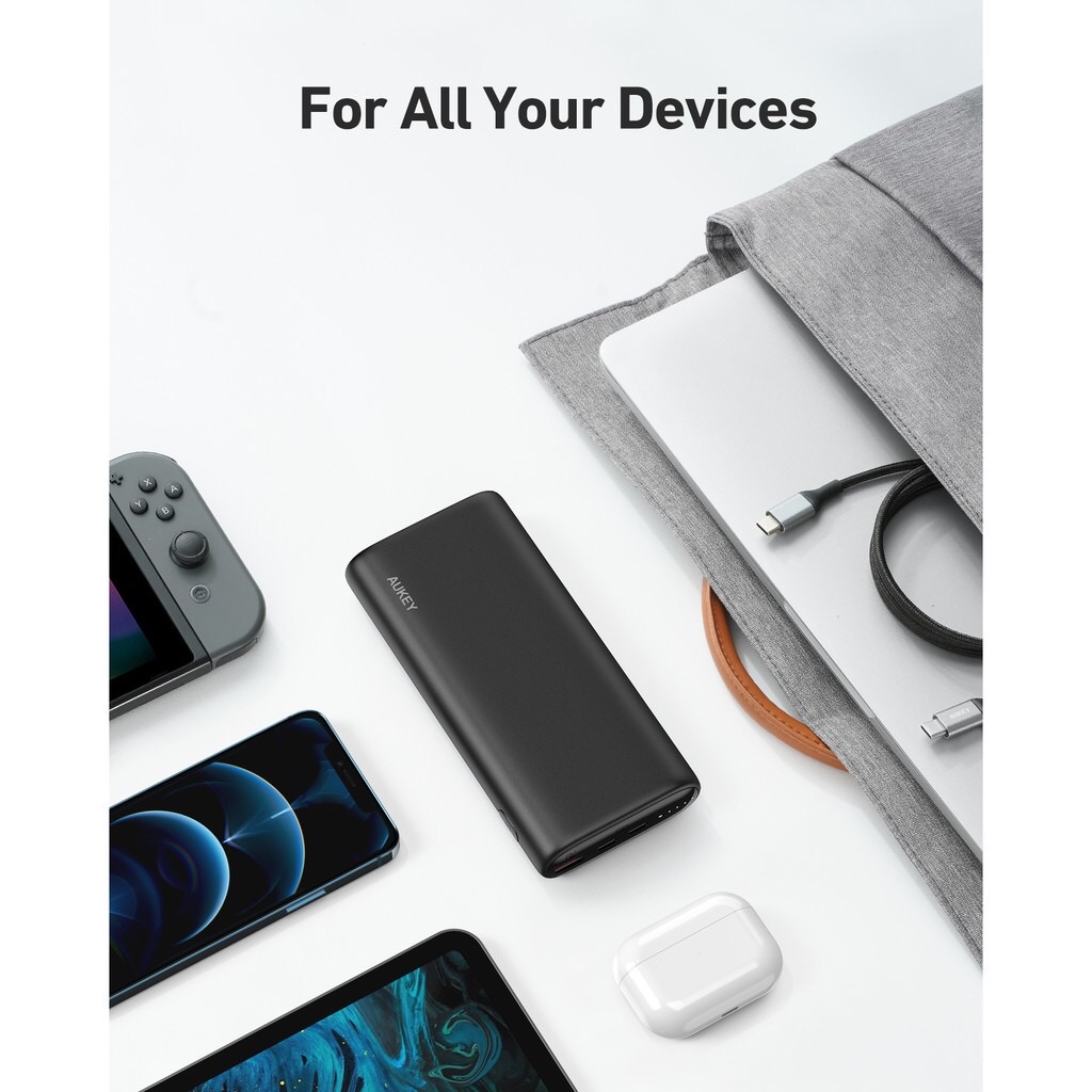 AUKEY PB-Y37 พาวเวอร์แบงค์ PowerPlus Sprint 20,000 mAh PD 65W PD USB-C With QC 3.0