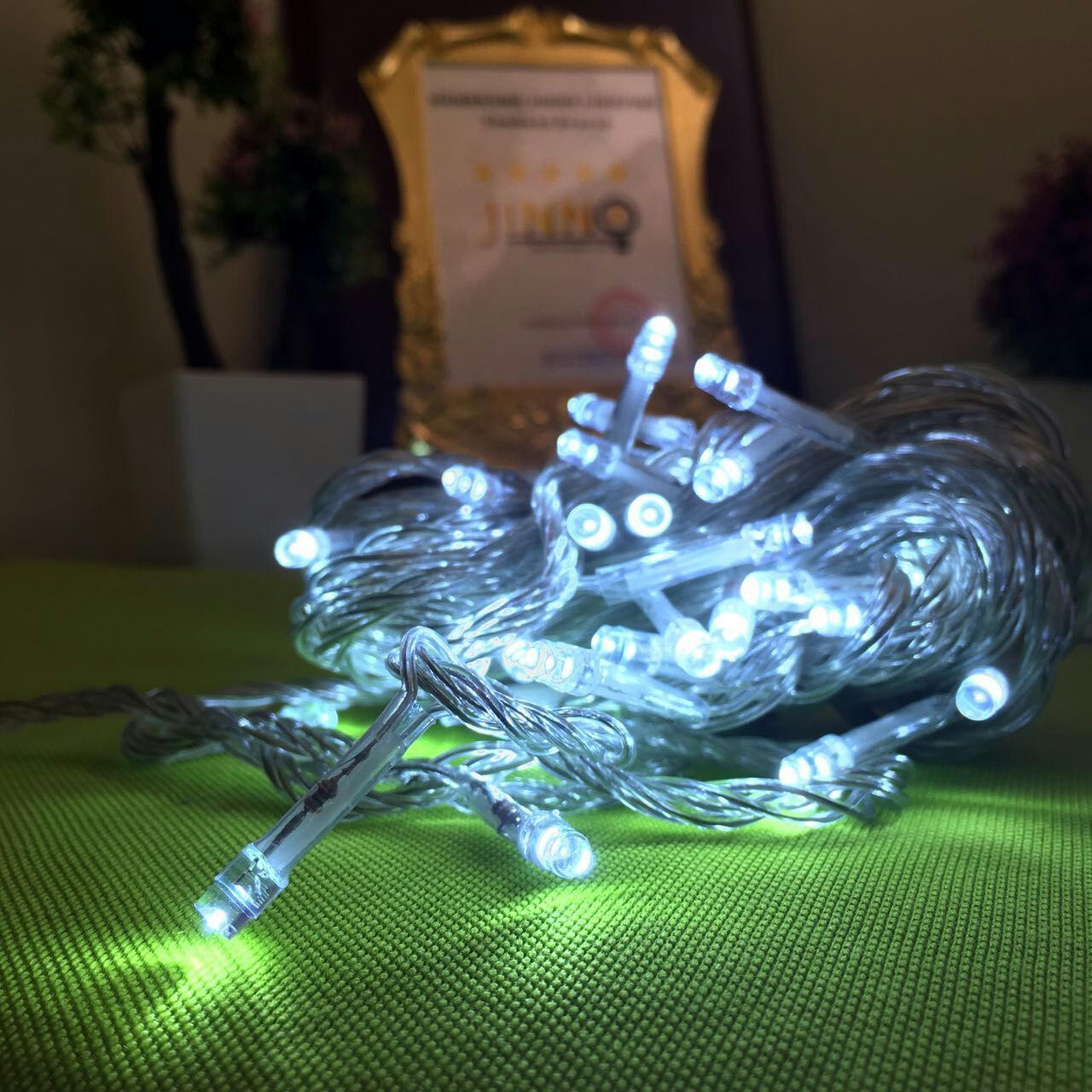 ไฟกระพริบ led ไฟหิ่งห้อย ไฟประดับ 50 led : สีขาว / String light led 50 led: White