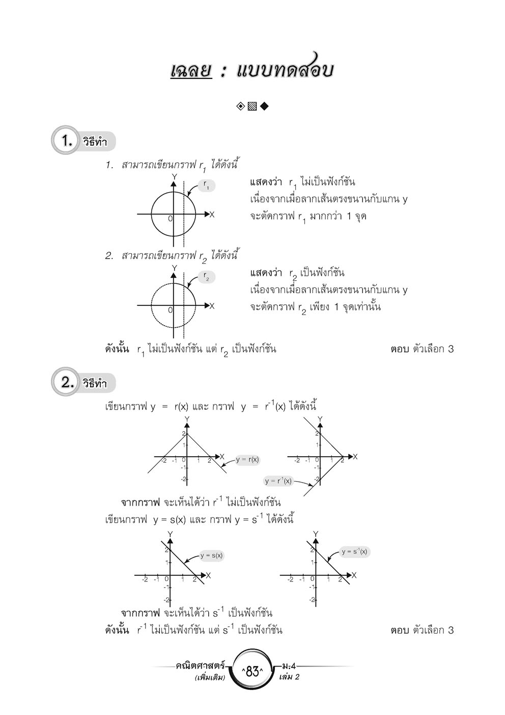 สุดยอดเทคนิคคิดลัด คณิตศาสตร์ เพิ่มเติม ม. 4 เล่ม 2 (หลักสูตรใหม่) โดย พ.ศ.พัฒนา
