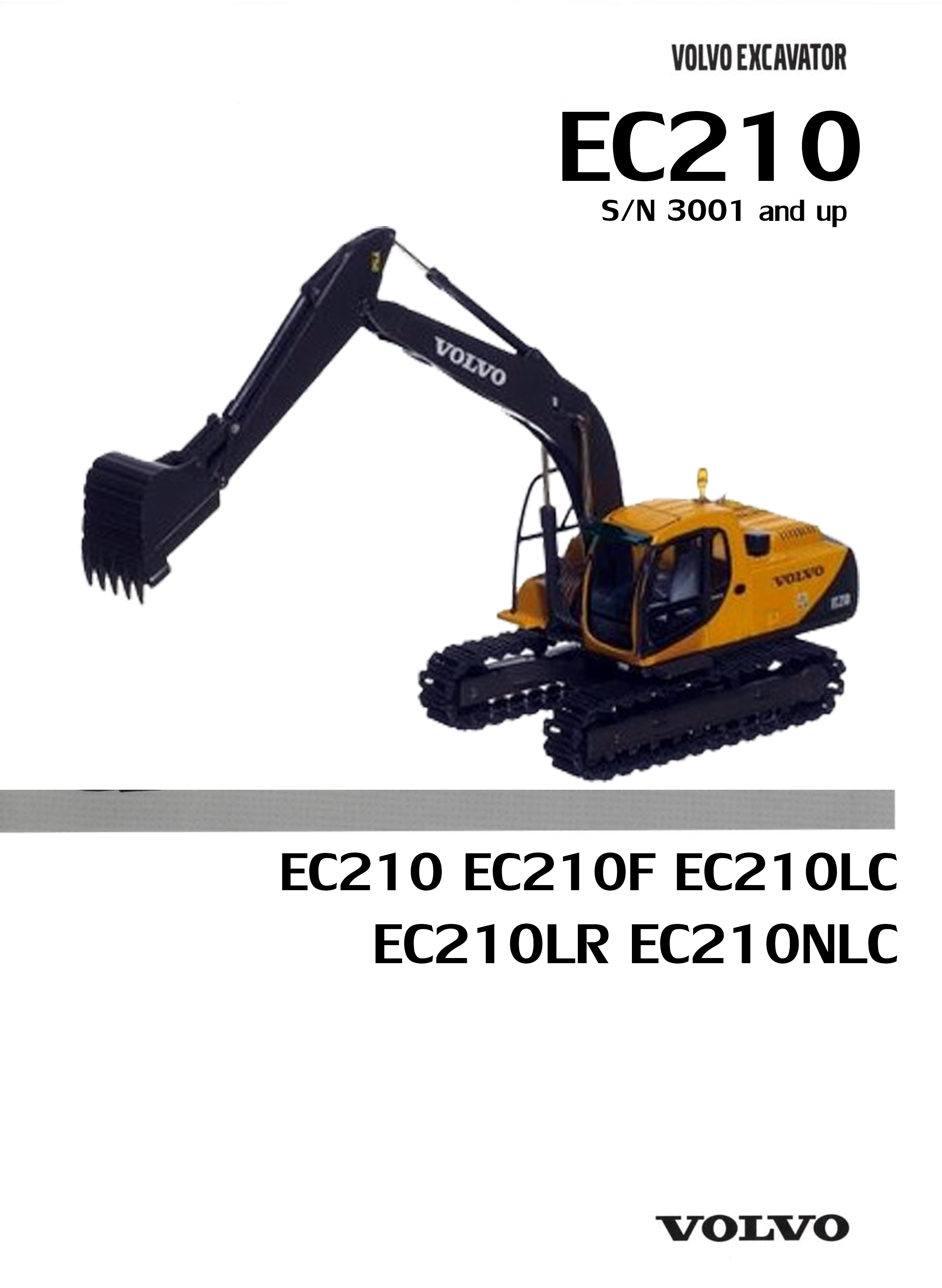 หนังสือ PARTS CATALOG VOLVO EC210 F, LC, LR, NLC