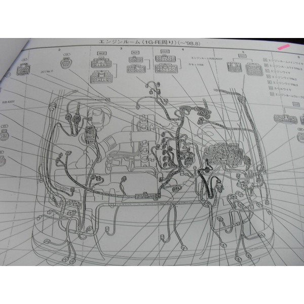 หนังสือ วงจรไฟฟ้า (wiring diagram) รถยนต์ TOYOTA CROWN เครื่องยนต์ 1G-FE 95~99 (JP)