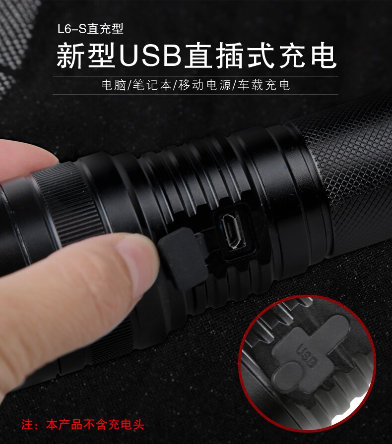 ไฟฉายพกพาแรงสูง Supfire L6-S