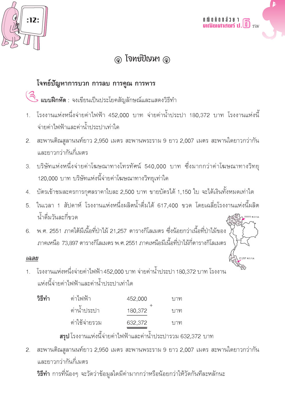 โจทย์คณิตย์คิดกล้วยๆ คณิตศาสตร์ o-net ป.6 โดย พ.ศ. พัฒนา