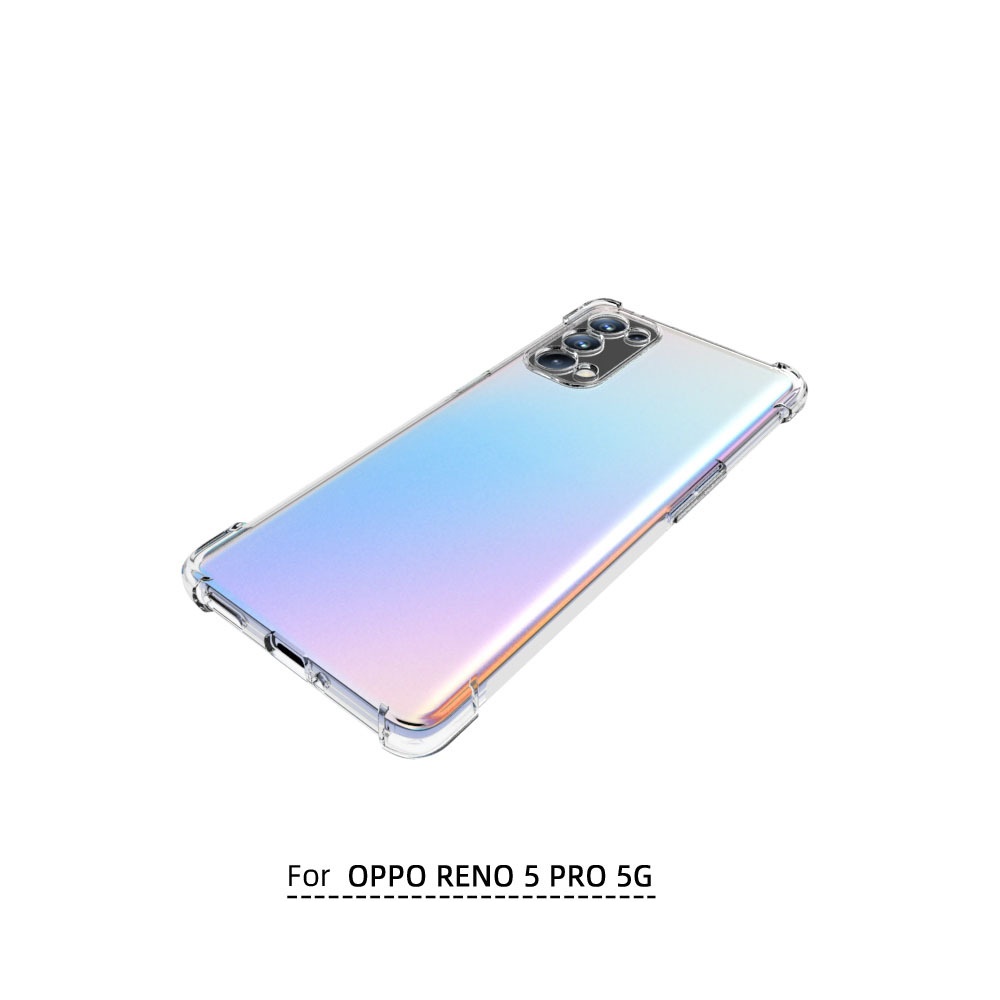 เคส OPPO Reno5 Pro 5G แบบ TPU ใสเสริมขอบและมุมกันกระแทก