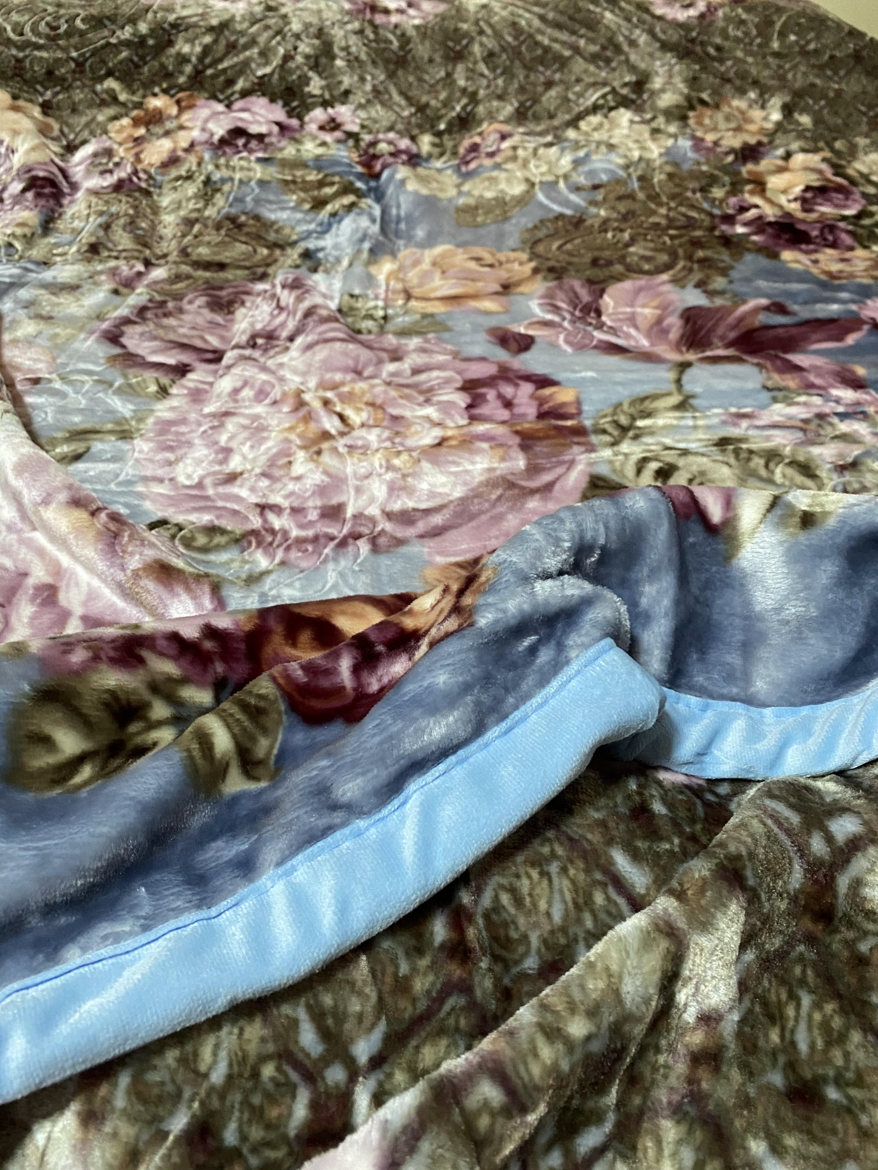 ลดราคา ผ้าห่มขนมิงค์ 2 ชั้น 7-8ฟุต ขนเนื้อกำมะหยี่