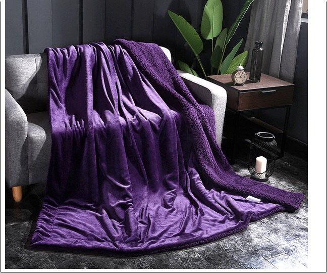 ผ้าห่มขนแกะ8ฟุต 2 ชั้น รุ่นสีเดียว โปร 595 ส่งฟรี