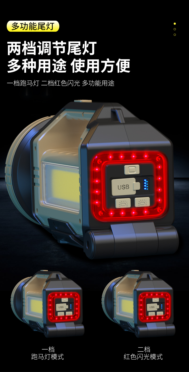 ไฟฉายสะพาย และจับถือ พร้อมขาตั้ง ขนาดใหญ่ Kinsach KS 1030 P50