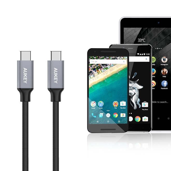 สายชาร์จ/ซิงค์ Aukey 3.3 ft. USB 2.0 Type-C Cable ยาว 1 เมตร (CB-CD5)