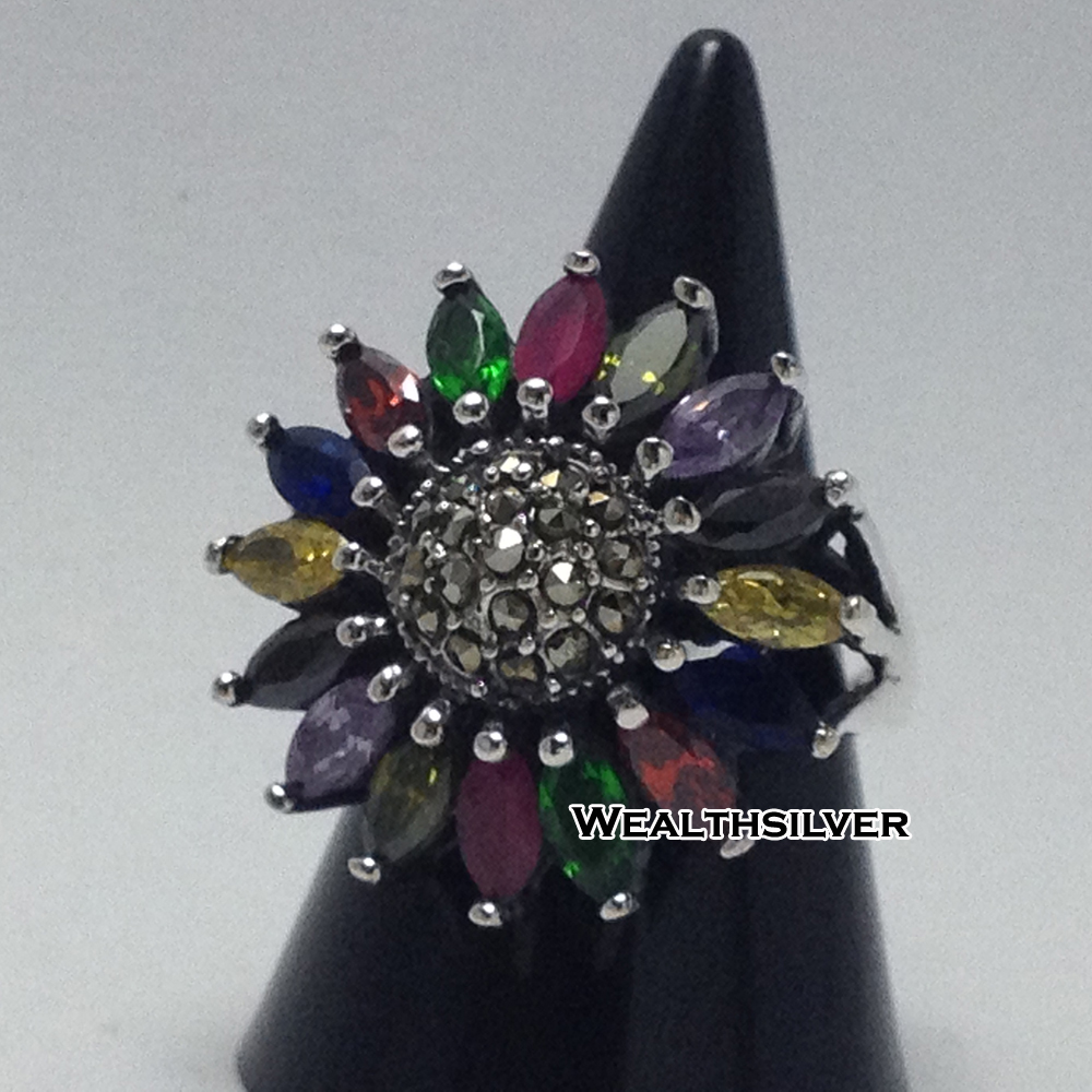 แหวนนพเก้า SunFlower CZ