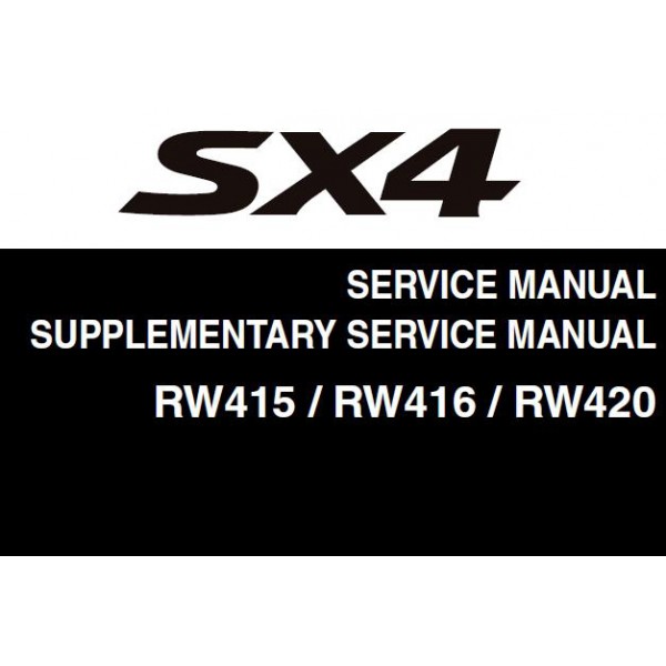 CD คู่มือซ่อมและ WIRING DIAGRAM SUZUKI SX4 (RW415, RW416, RW420)