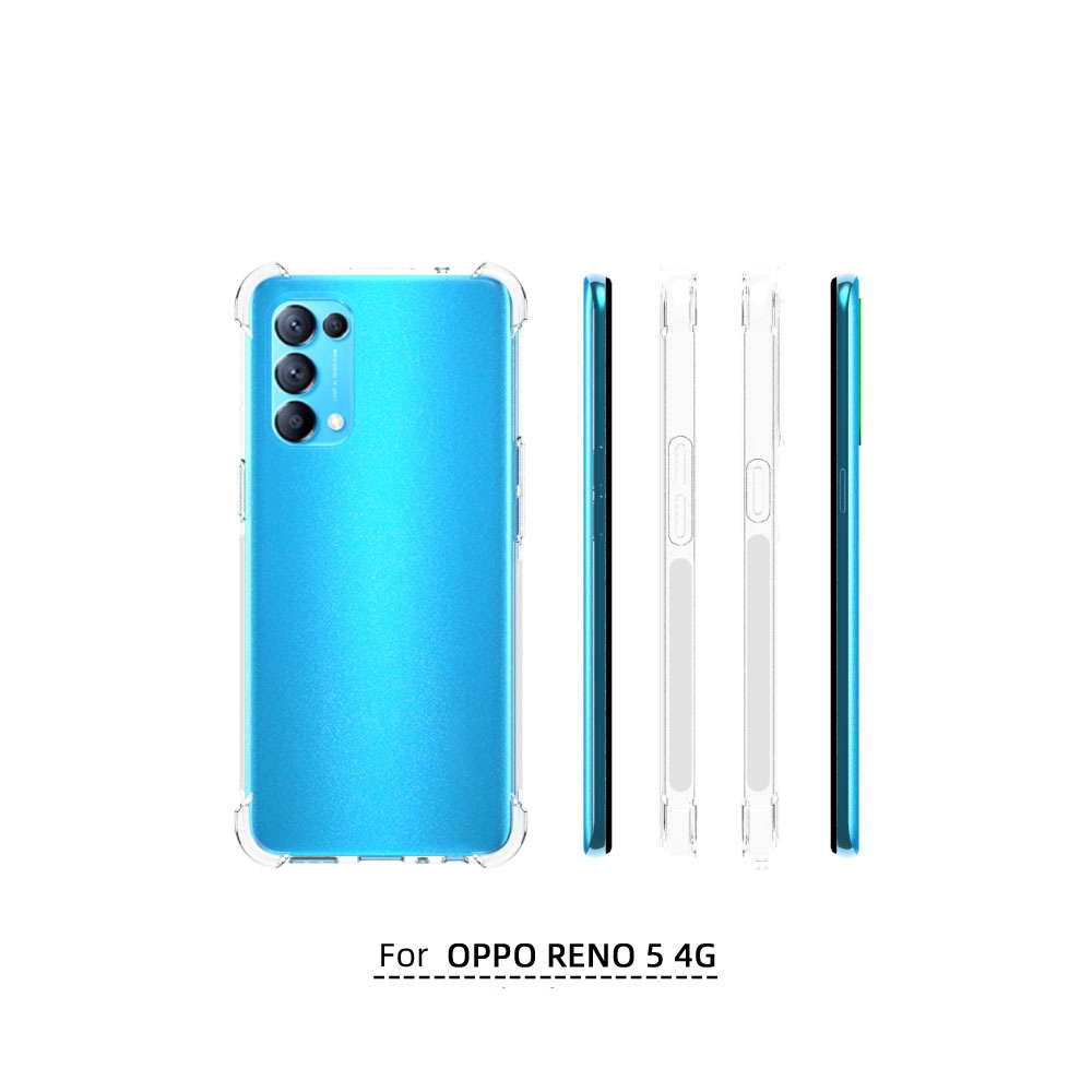 เคส OPPO Reno 5 (4G) แบบ TPU ใสเสริมขอบและมุมกันกระแทก