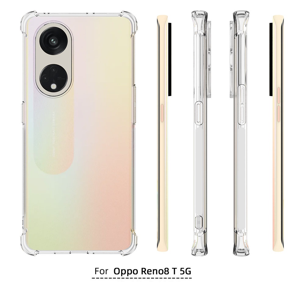 เคส OPPO Reno8 T 5G แบบ TPU ใสเสริมขอบและมุมกันกระแทก