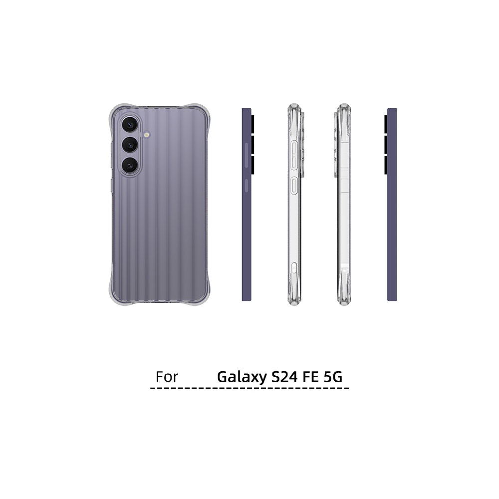 เคสสำหรับ Samsung Galaxy S24 FE แบบ TPU ใสอ่อนนิ่มลายคลื่น