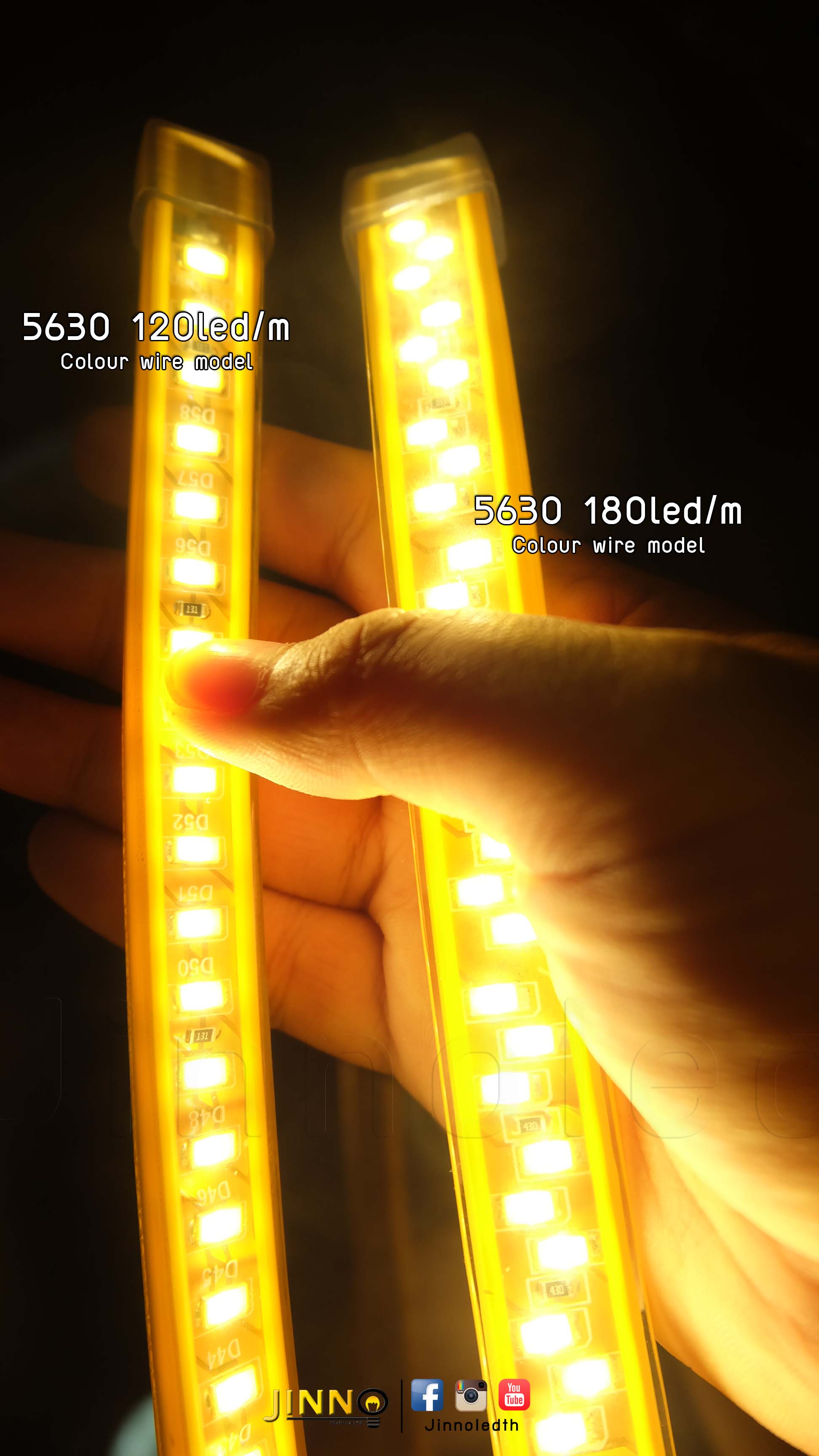 ไฟสายยาง 220v รุ่น 5630 180led รุ่น Colour wire