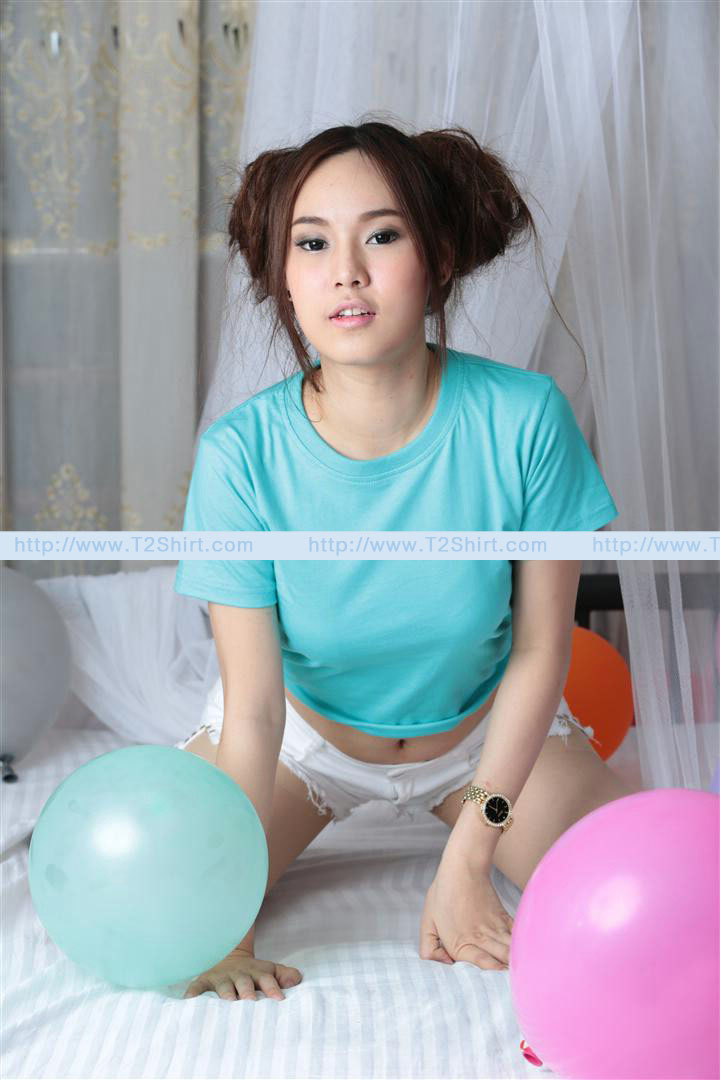 เสื้อยืด คอกลม แขนสั้น สีเขียวมิ้นต์ Size 3XL
