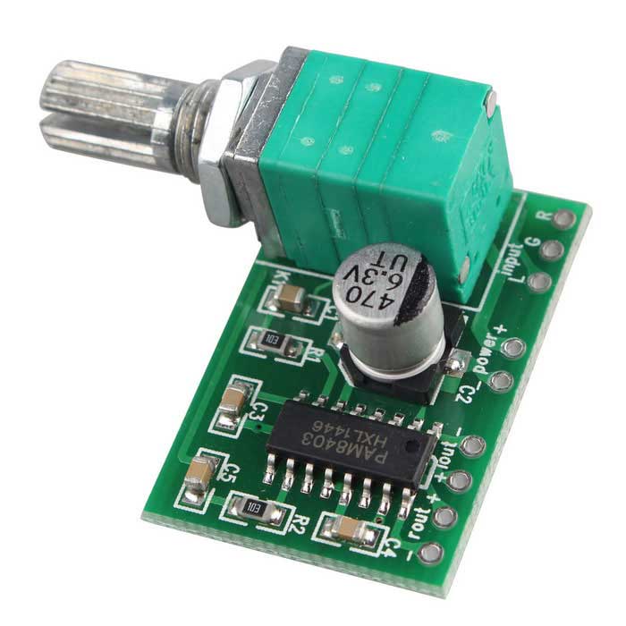 PAM8403 5V 2-Channel USB Power Audio Amplifier Board 3W*2 Volume โมดูลขยายเสียง