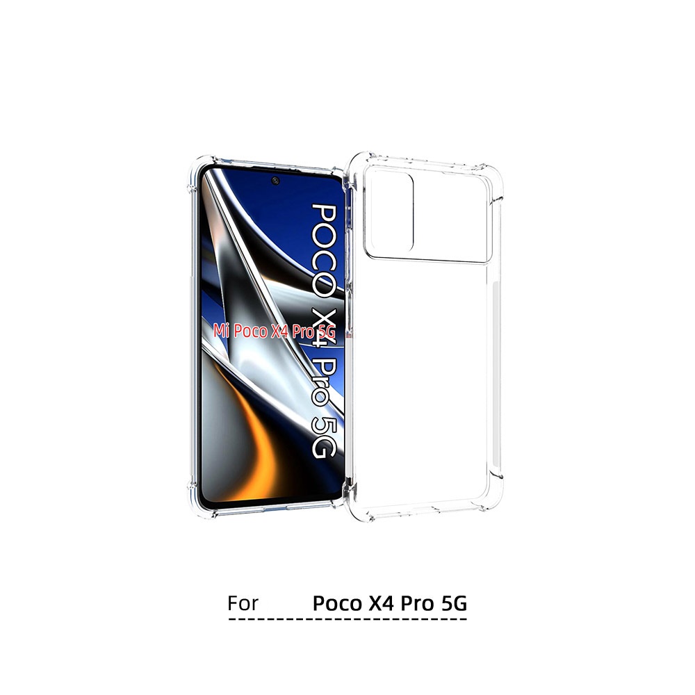 เคส POCO X4 Pro 5G ใสอ่อนเสริมขอบกันกระแทก