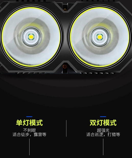 ไฟฉายสะพาย และจับถือ ขนาดกลาง Double LED Warsun D398