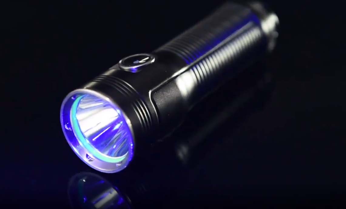 ไฟฉายแรงสูงส่องไกล ขนาดกลาง Skywolfeye T162 26650