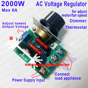 2000W AC 50-220V 25A Adjustable Motor Speed Controller Voltage Regulator