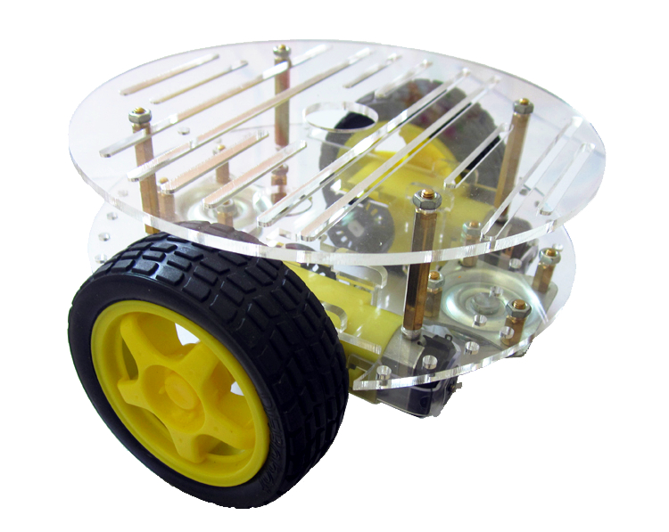 2WD Smart Car Chassis Kit แบบวงกลม 2 ชั้น
