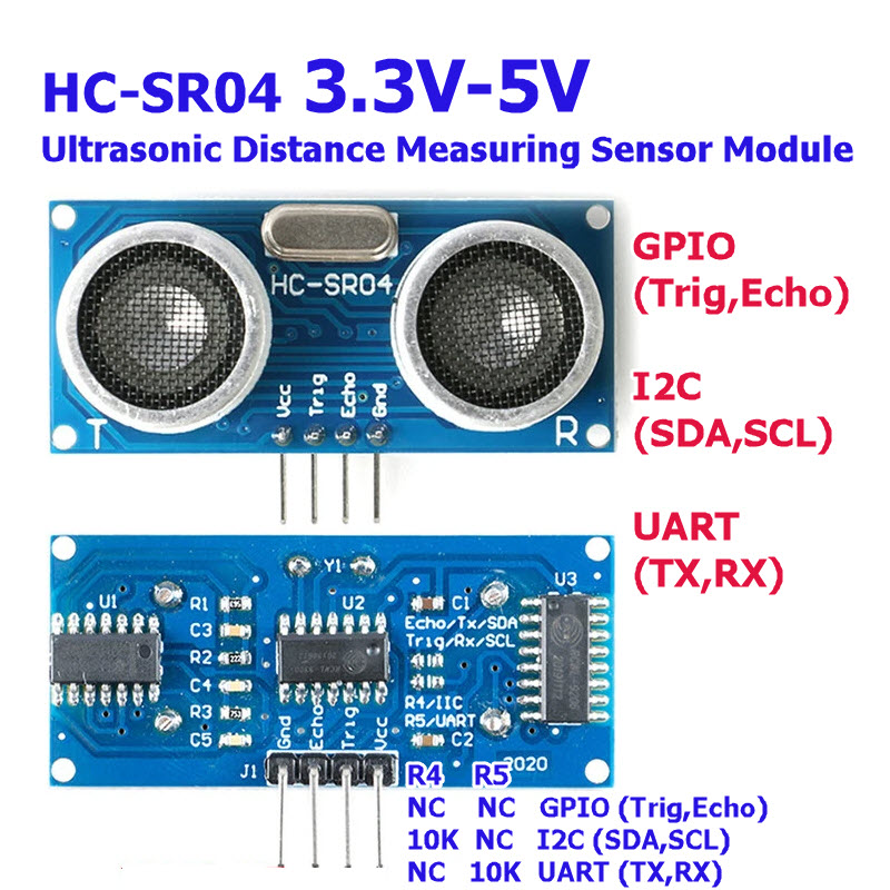 HC-SR04 Ultrasonic Sensor Module 3.3-5V เซนเซอร์วัดระยะทางแบบ Ultrasonic
