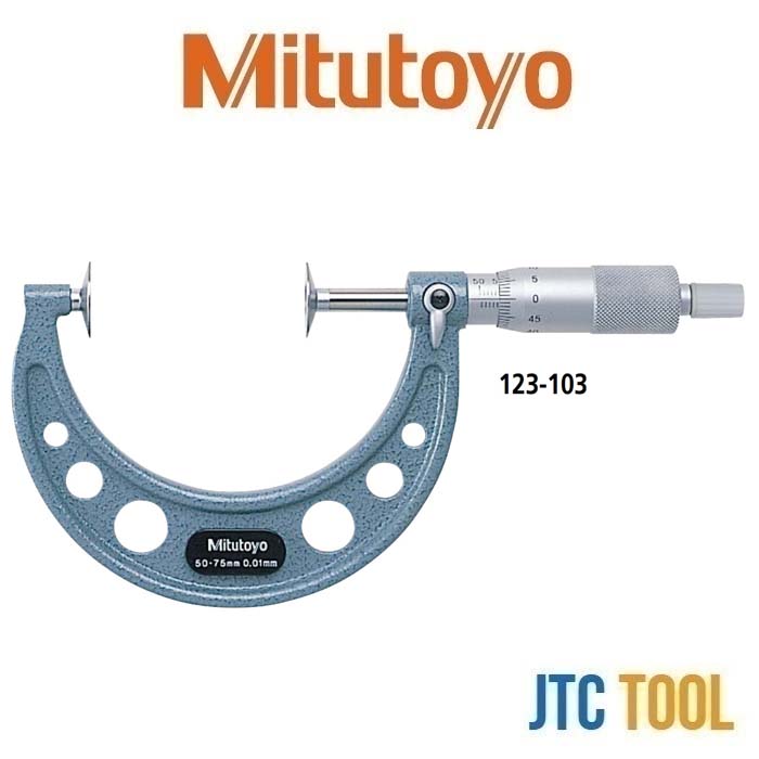 ไมโครมิเตอร์ปากวัดแบนแบบจาน - Disk Micrometer [Series 123] [Brand: Mitutoyo]