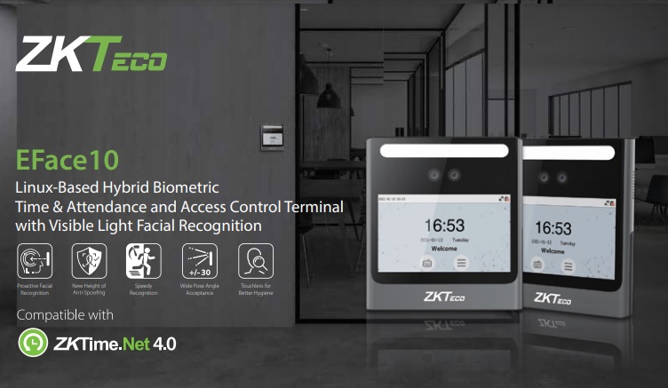 ชุดสแกนหน้าคุมประตู eface10