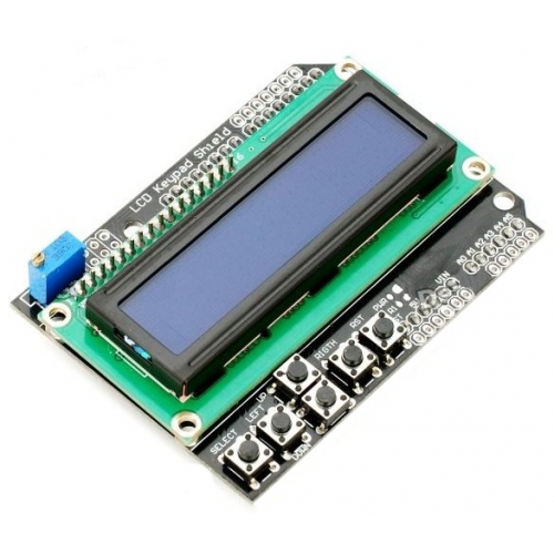 Arduino LCD 1602 KeyPad Shield จอแสดงผล LCD ขนาด 16 ตัวอักษร 2 บรรทัด พร้อมปุ่มกด