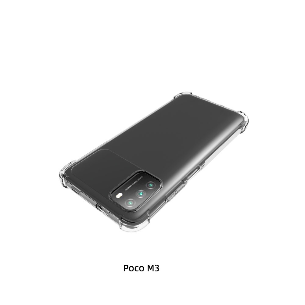 เคส POCO M3 ใสเสริมขอบและมุมกันกระแทก