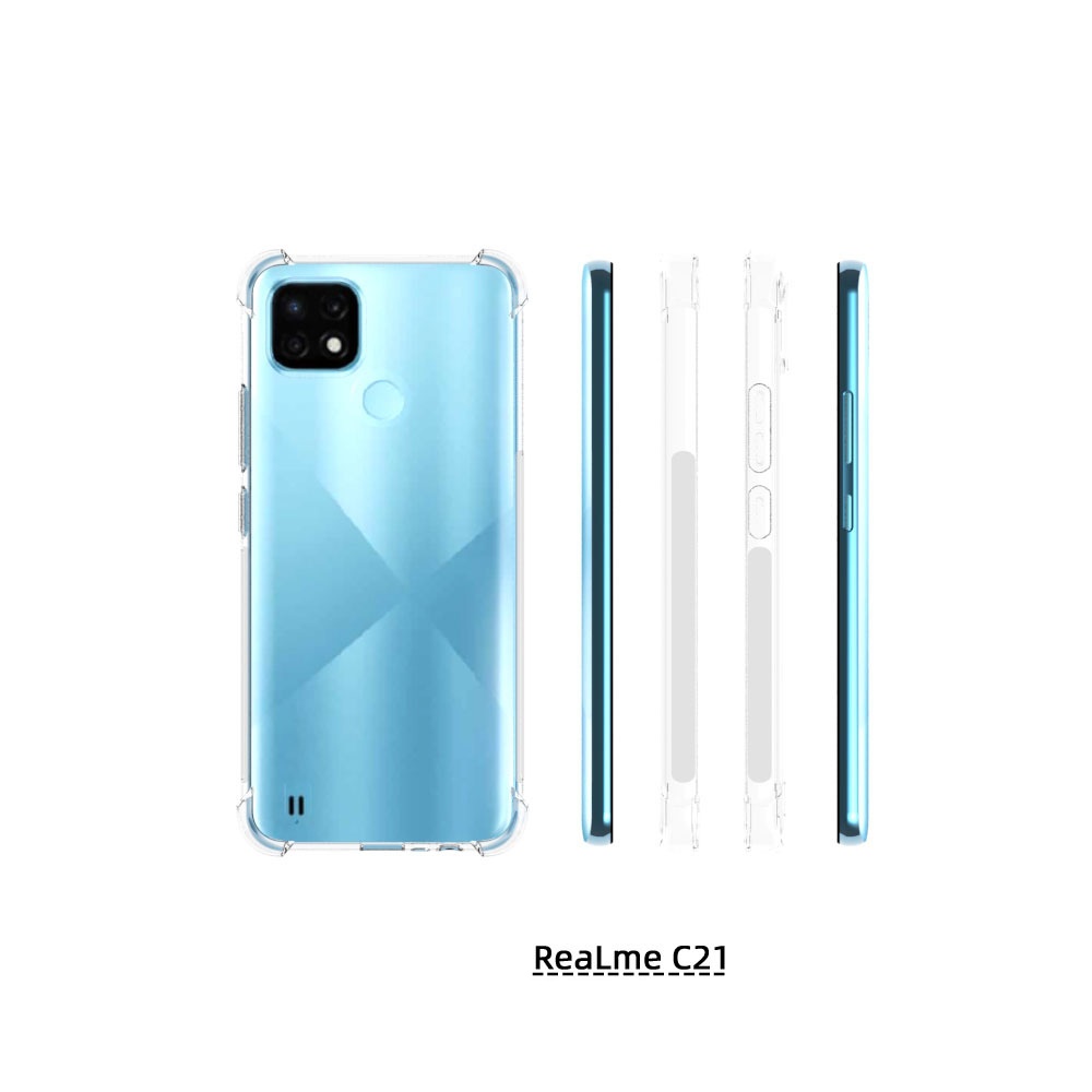 เคส Realme C21 แบบ TPU ใสเสริมขอบและมุมกันกระแทก