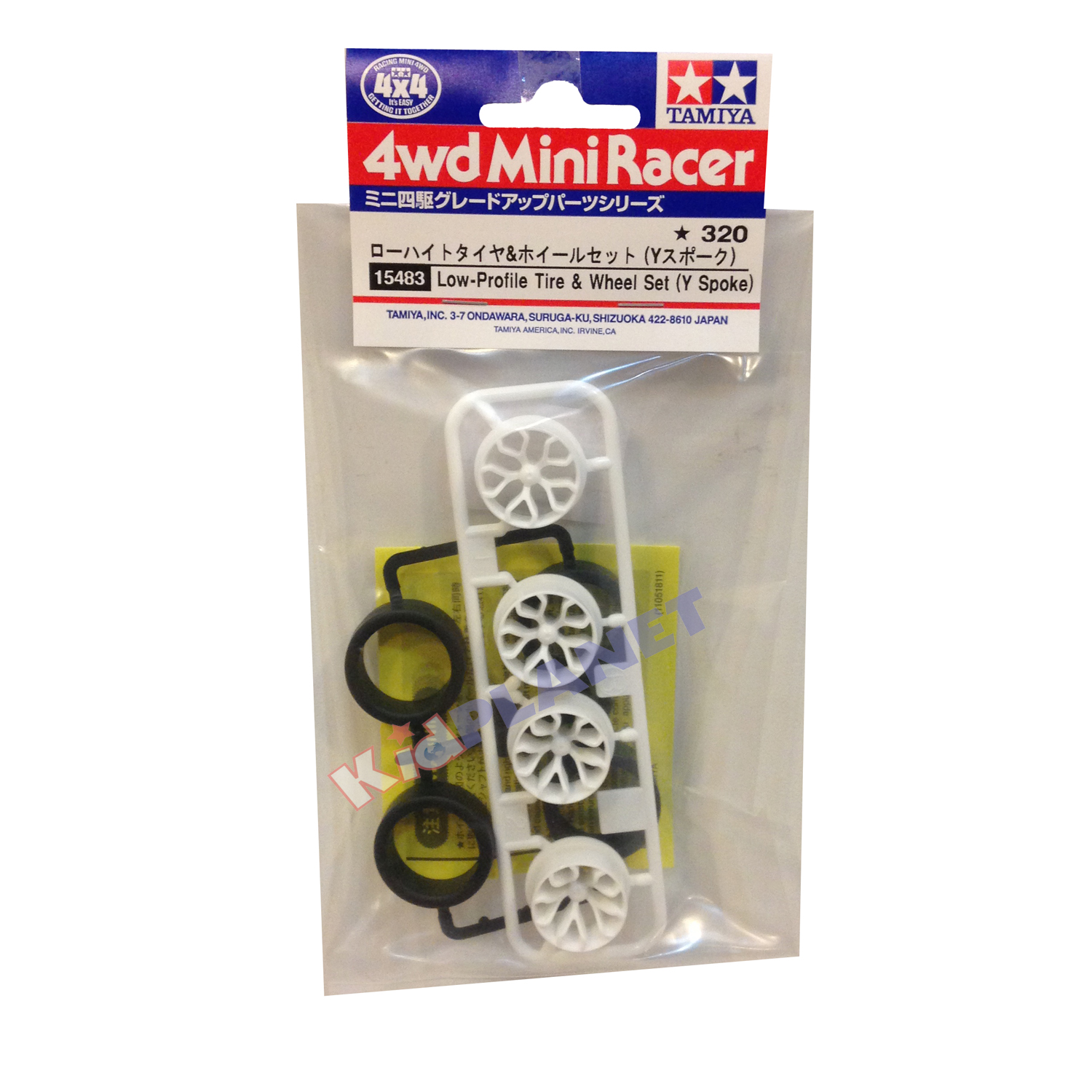 15483 TAMIYA Mini 4WD Low-Profile Tire & Wheel Set (Y Spoke)