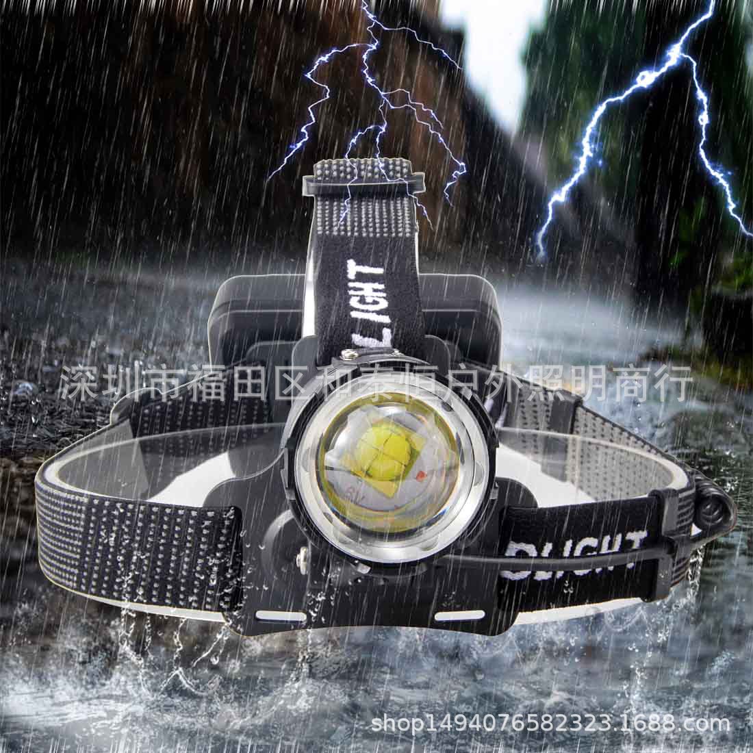 ไฟฉายคาดศีรษะแรงสูง แบบ 1 หลอดปรับขยายได้ LED XHP70.2 , JamieFire T130 แสงสีเหลือง ชุดแบตเตอรี่เกรดคุณภาพดี