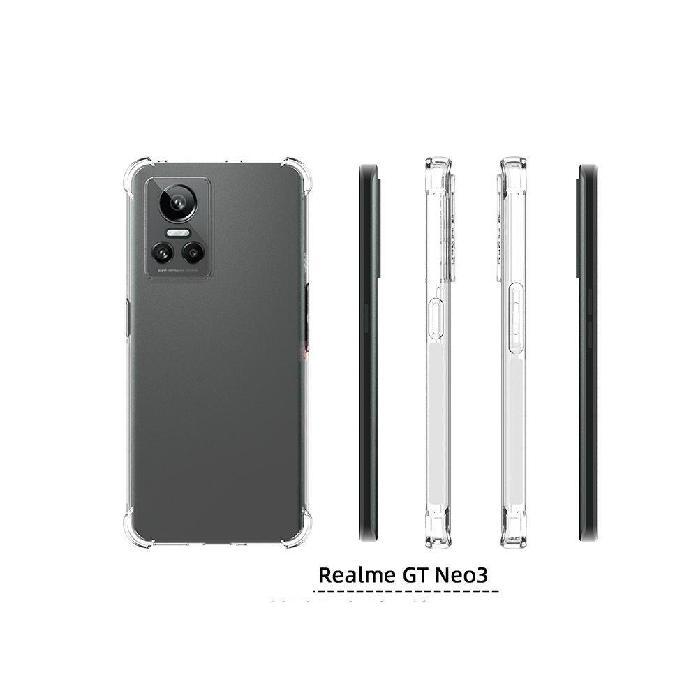 เคส realme GT NEO 3 แบบ TPU ใสเสริมขอบและมุมกันกระแทก