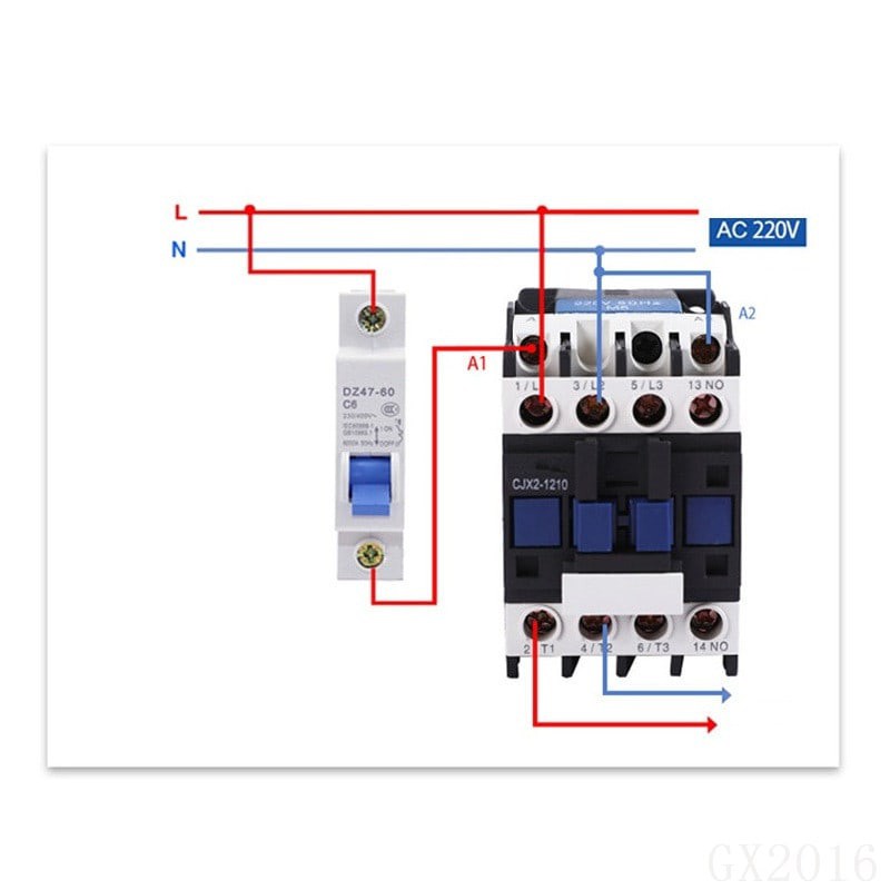 CJX2-1210 AC Magnetic Contactor 380VAC Coil Voltage 3 Poles แมกเนติกคอนแทคเตอร์