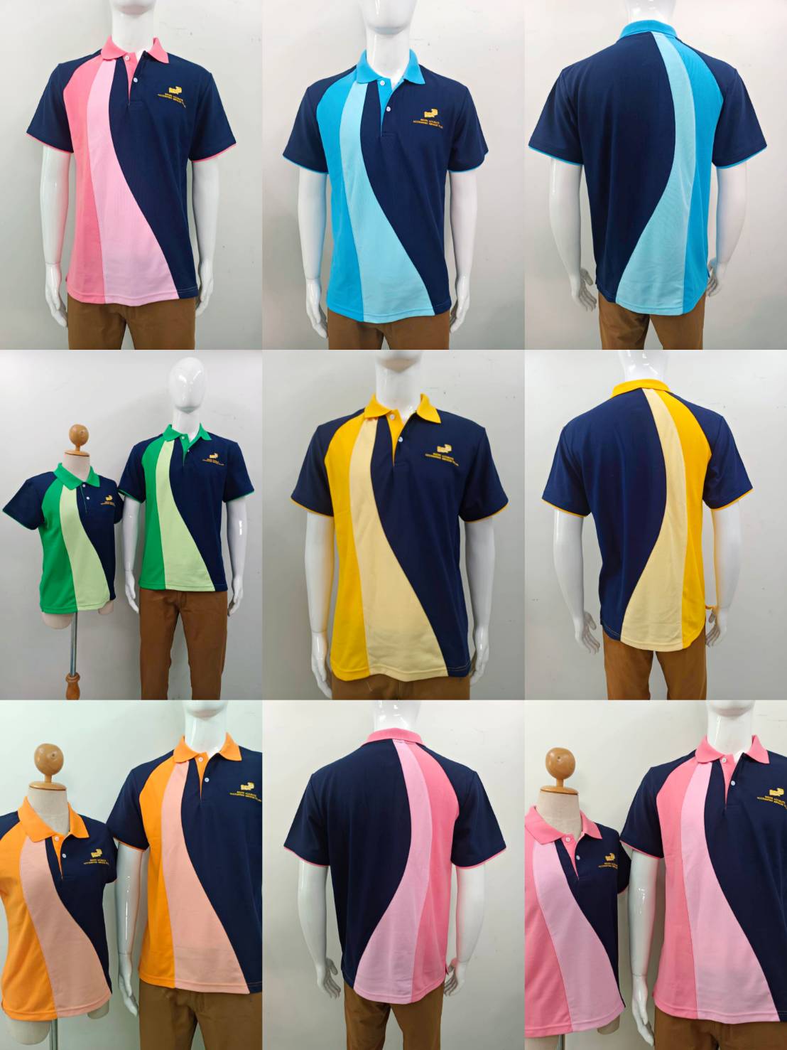 เสื้อโปโลสีต่างๆ ผ้าใส่สบาย ผ้ามีหลาชนิด สินค้าสังผลิตพร้อมปักโลโก้ตามต้องการ ชาย หญิง สั่งได้ตามต้องการ