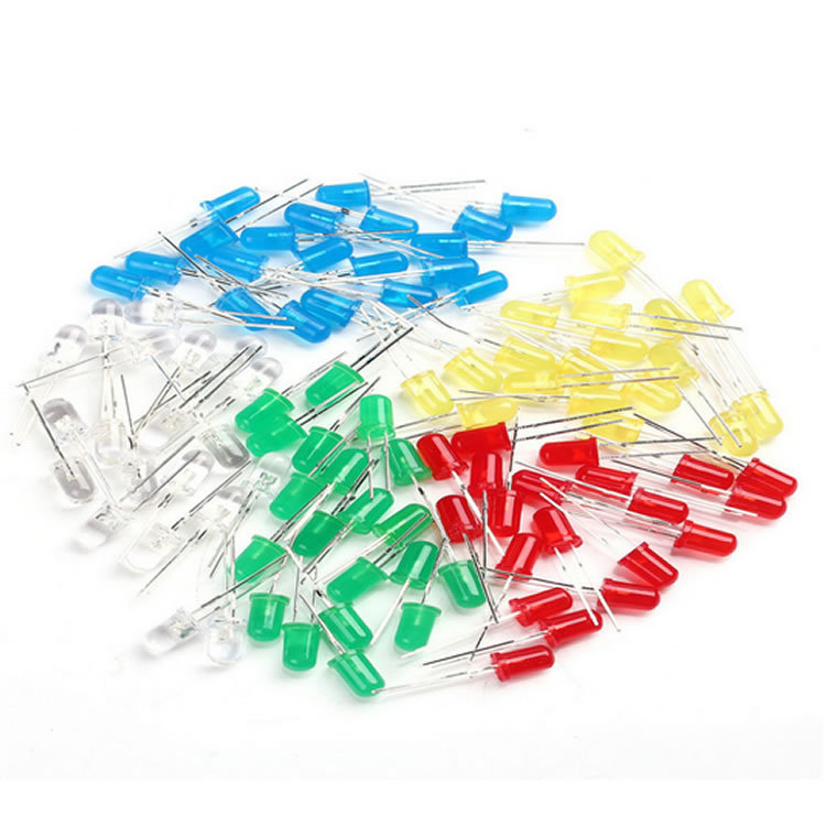 ชุดรวมหลอด LED 5mm 5 สี อย่างละ 20 ตัว LED Pack