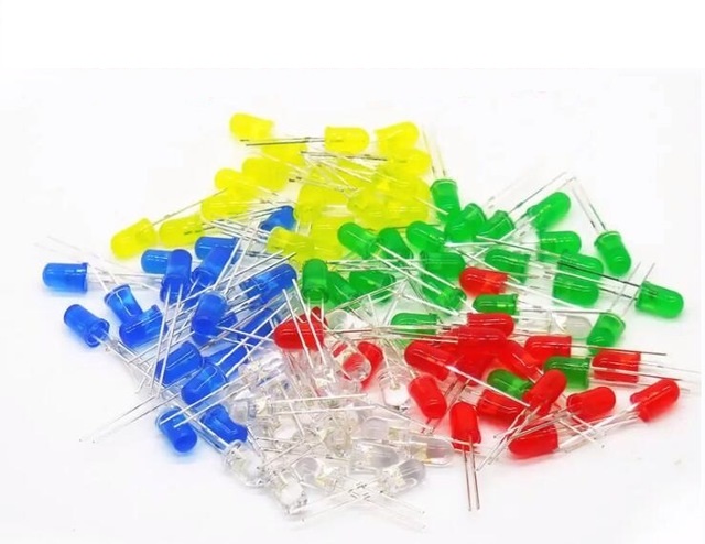 ชุดรวมหลอด LED 5mm 5 สี อย่างละ 20 ตัว LED Pack