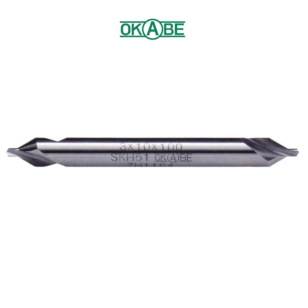 OKABE ดอกเจาะนำศูนย์ก้านยาว 90° รุ่น LCD-90° - Long Shank Center Drill 90° Standard Type 1 No.LCD-90°