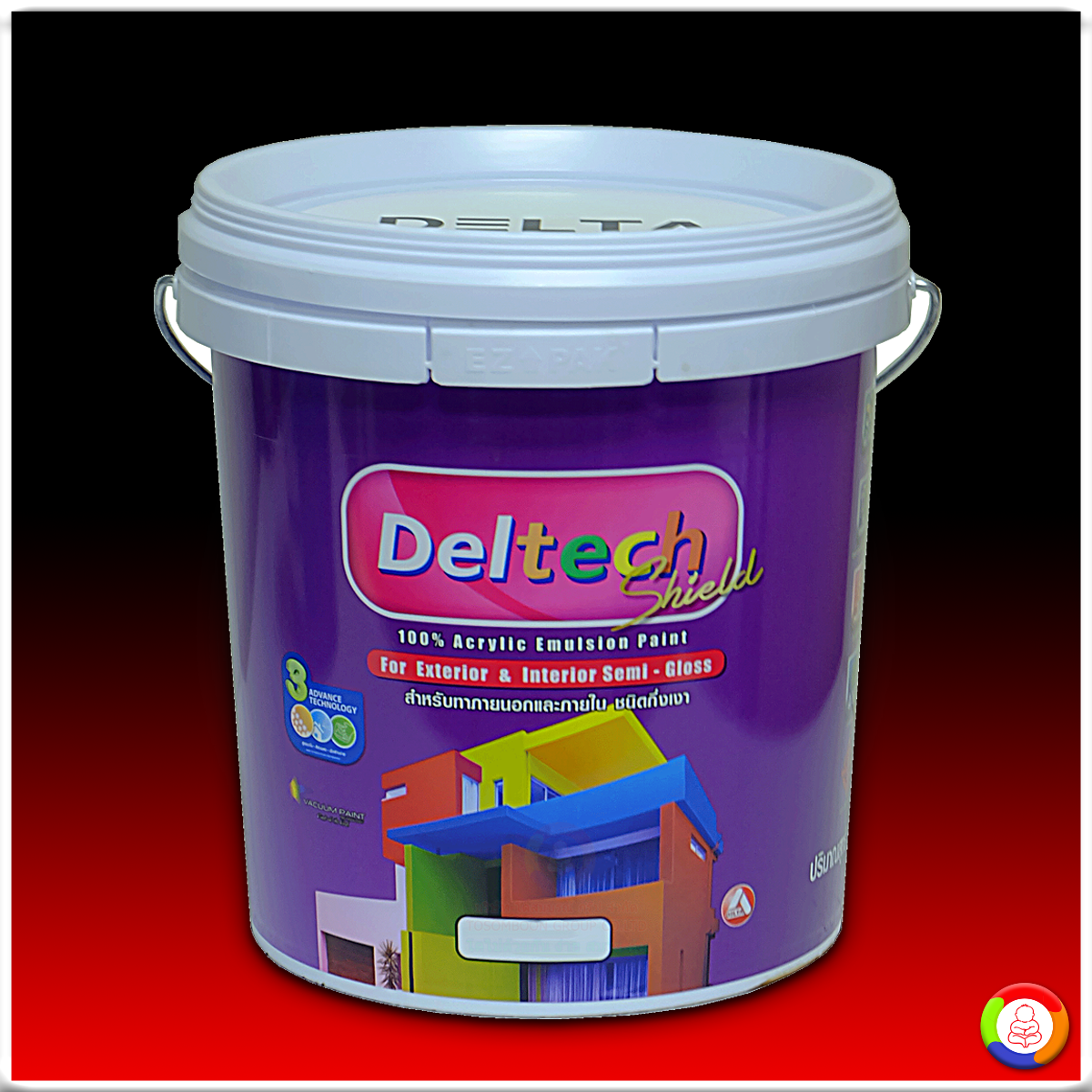 Deltech 100% Acrylic Emulsion Paint For Exterior&Interior Semi-Gloss สีน้ำอะคริลิคกึ่งเงาเดลเทค สำหรับภายในและภายนอก