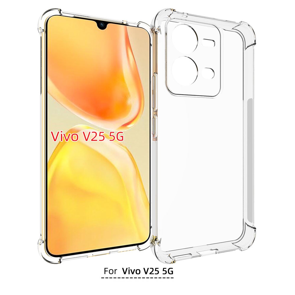 เคส Vivo V25 5G แบบ TPU ใสเสริมขอบและมุมกันกระแทก