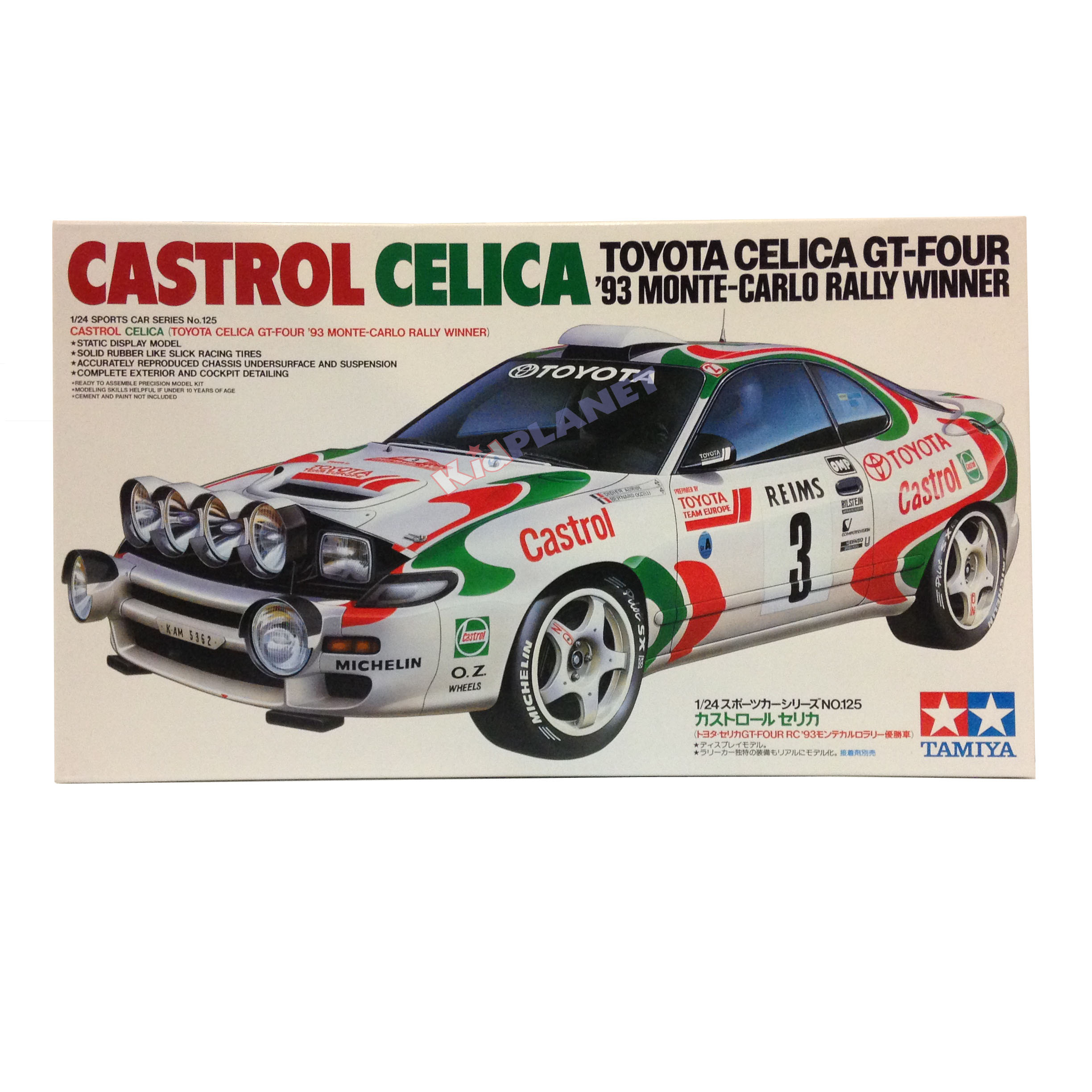 24125 TAMIYA MODEL 1/24 CASTROL CELICA TOYOTA CELICA GT-4 '93 MONTE-CARLO RALLY WINNER